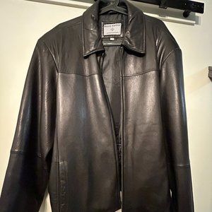 Men's Leather Bomber Jacket XL Boston Harbour Dark Brown